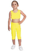 LEGGINS DANZA LYCRA TRE QUARTI GIALLO BABY